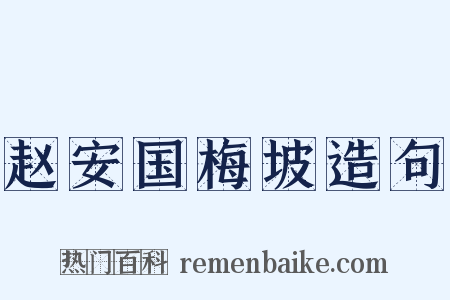 赵安国梅坡造句是什么意思的图片